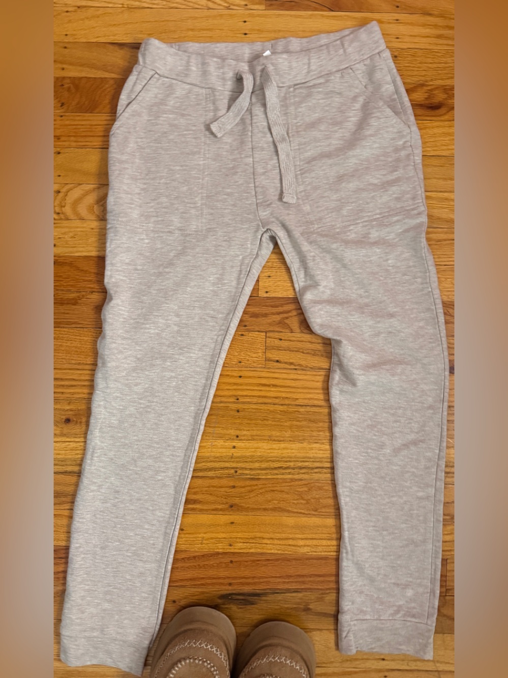 Cream Lounge Pants with Drawstring Tag - Picture 3 of 3